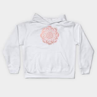 Rose Gold Mandala Flower Kids Hoodie